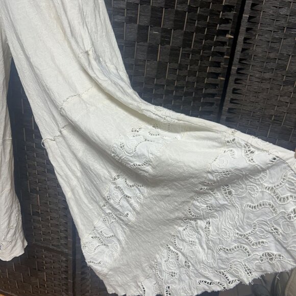 Free People Movement Wide Legged Pants Off White Size Large - Picture 6 of 8